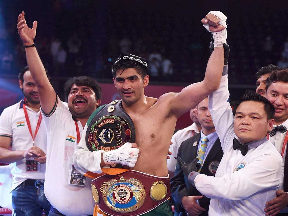 Vijender, a double champion in pro boxing, has urged India and China to maintain peace at the border. PTI photo