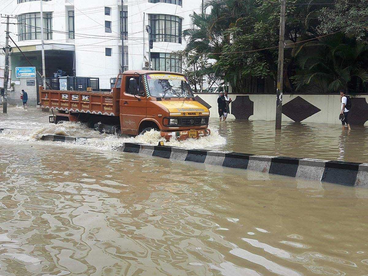 Areas like Koramangala and Indiranagar are reported to be worst affected by the rain. Picture courtey Twitter