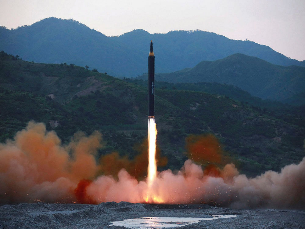 According to Onodera, North Korea has plans to launch ballistic missiles to the waters close to Guam. AP, PTI File Photo