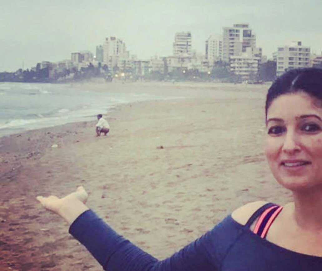 The 42-year-old actress, model and writer,  shared a photo of a man, whom she had spotted defecating in open, during her morning walk on Saturday at a beach in Mumbai. Picture courtesy Twitter