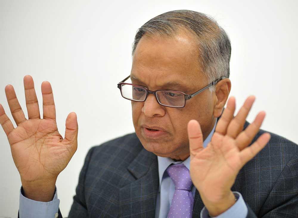 The board, which has blamed co-founder N R Narayana Murthy for the CEO's resignation, has said it will find a replacement by March 31, 2018. DH File Photo