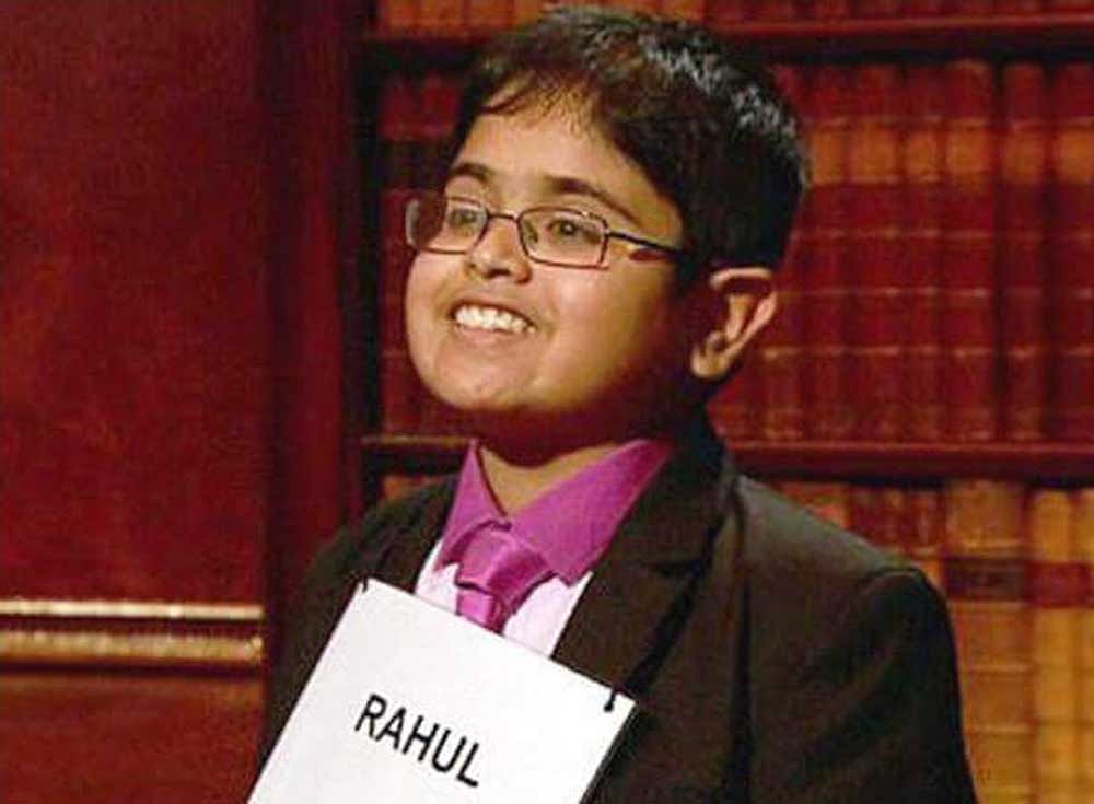 While Rahul won the competition, his father came under fire for laughing at Rahul's rival getting a question wrong. Twitter photo.
