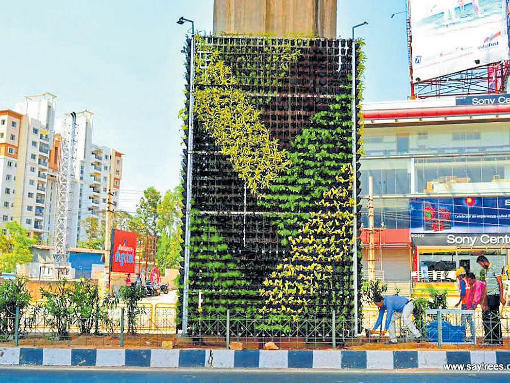 The vertical garden will be on display until October 20. File photo