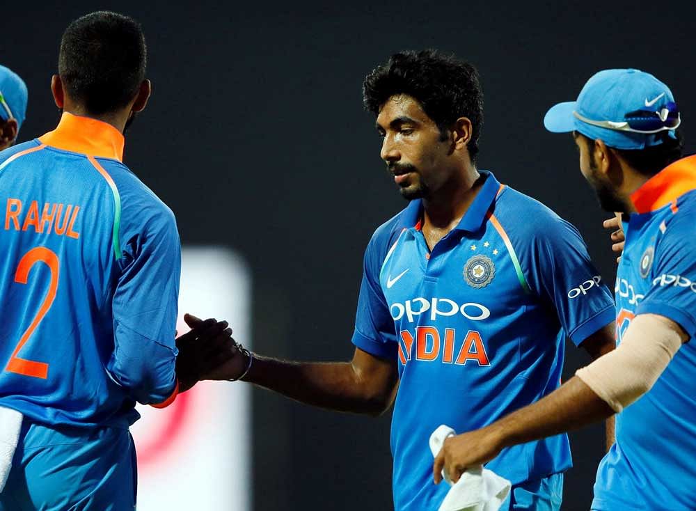 Jasprit Bumrah also credits Lasith Malinga when they were teammates in Mumbai Indians for teaching him a lot about bowling. Reuters photo.