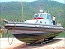 The interceptor boat lying  idle at Karwar port. DH Photo
