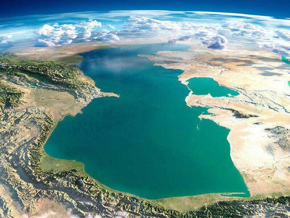 The current Caspian Sea level is only about a metre above the historic low level it reached in the late 1970s. Image courtesy Twitter