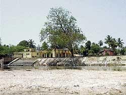The Thyagaraja Samadhi on the serene banks of the river Cauvery in Thiruvaiyaru.