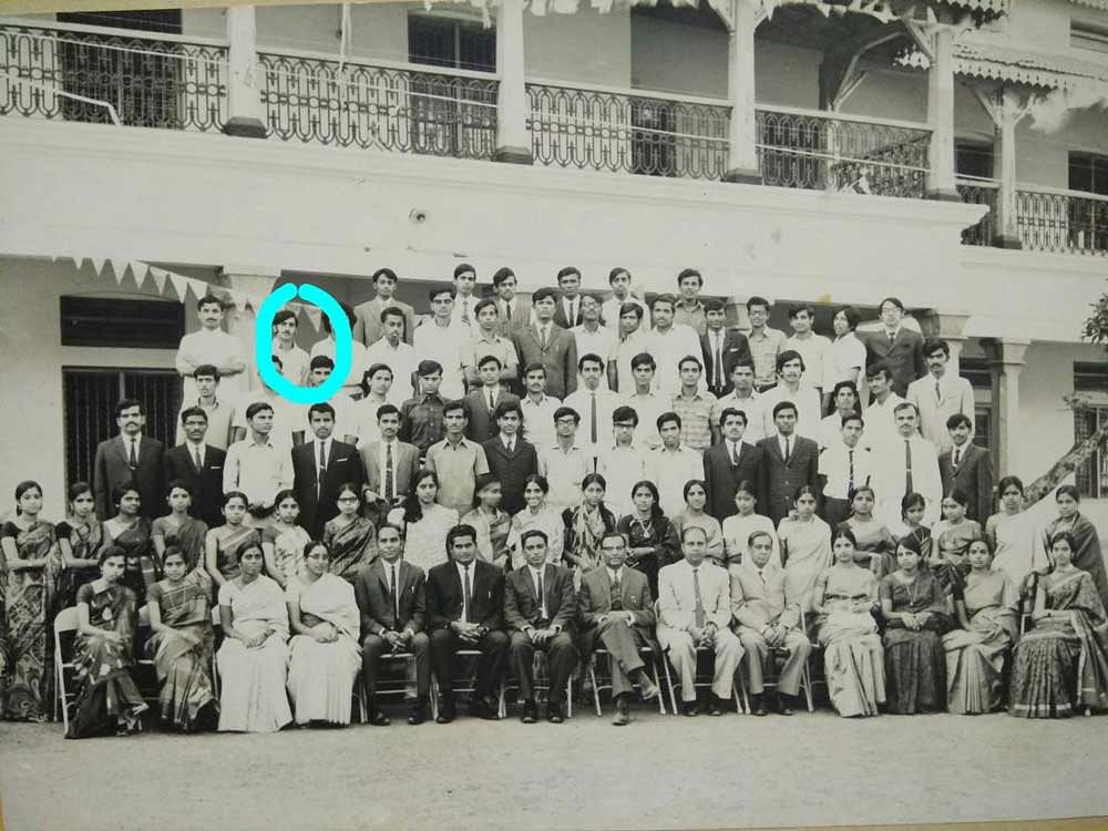 (Top row, from left) Sudarshan, Salim Agha, Manjesh, M Madangopal (fifth) and next to him N Chandrashekar. (Second row, from left) The author (second), K N Harikumar, Subbaramu, Vasudev, Neelakantan and Shankar Shah from Nepal (15th). (Third row, from left) Mahadev (seventh) and Krishnaprasad (10th).