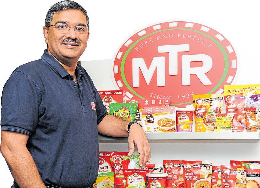 Recipes Reinvented: MTR Foods CEO Sanjay Sharma. DH Photo by Srikanta Sharma R.