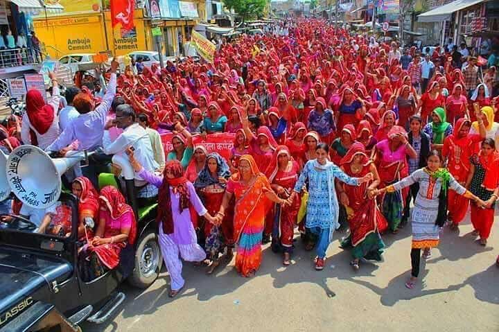 The agitation which is going on for last 12 days in northern part of the state is led by the Akhil Bhartiya Kisan Sabha, the farmer organisation of the CPM. Picture courtesy Twitter
