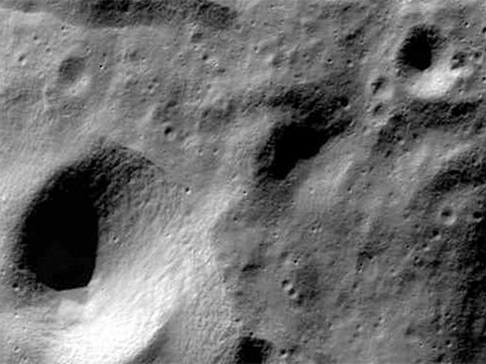 Lunar landscape,image courtesy Chandrayaan2, @isro