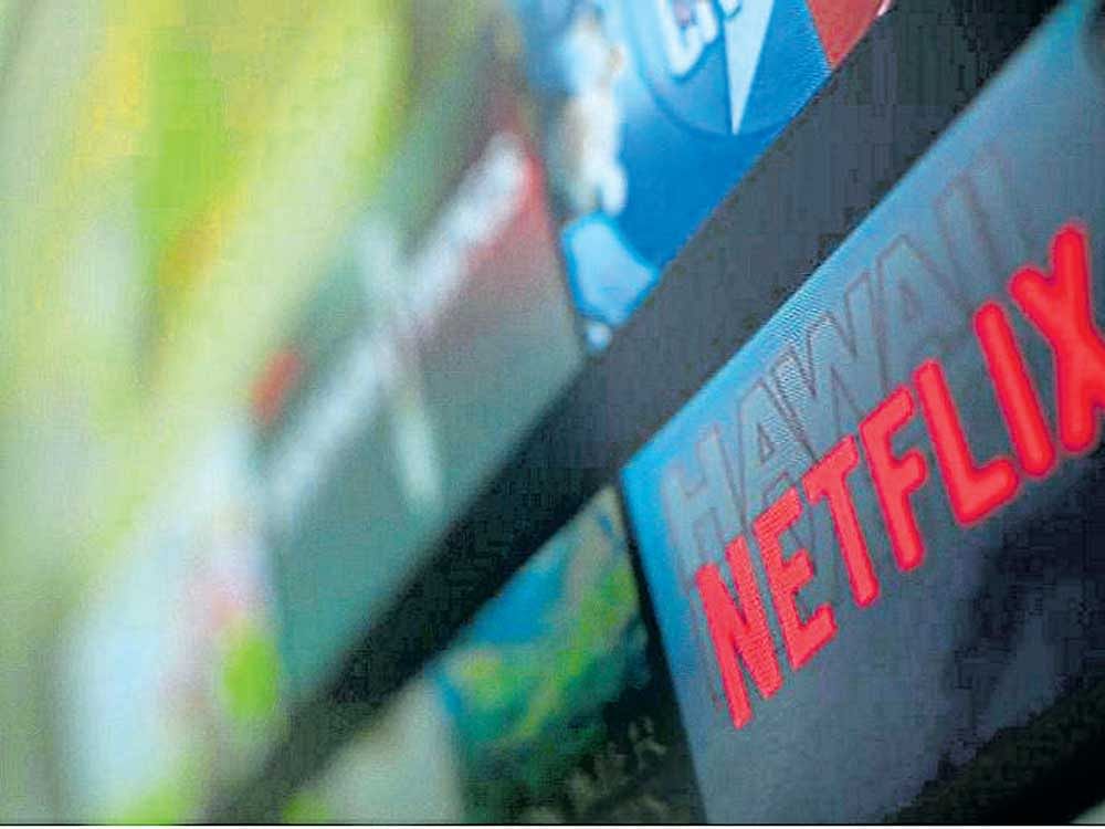 The Netflix logo is pictured on a television in this illustration photograph taken in Encinitas, California, U.S. REUTERS photo