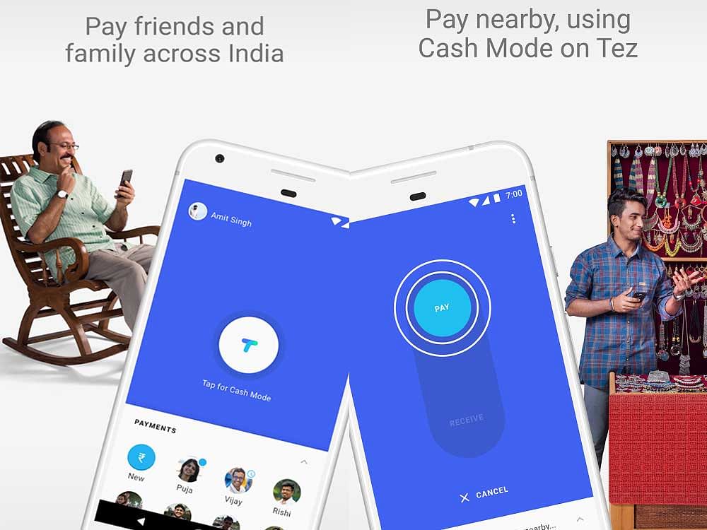 Google's payments app named Tez, meaning fast in Hindi,uses UPI and allows users to connect their bank accounts to the service.