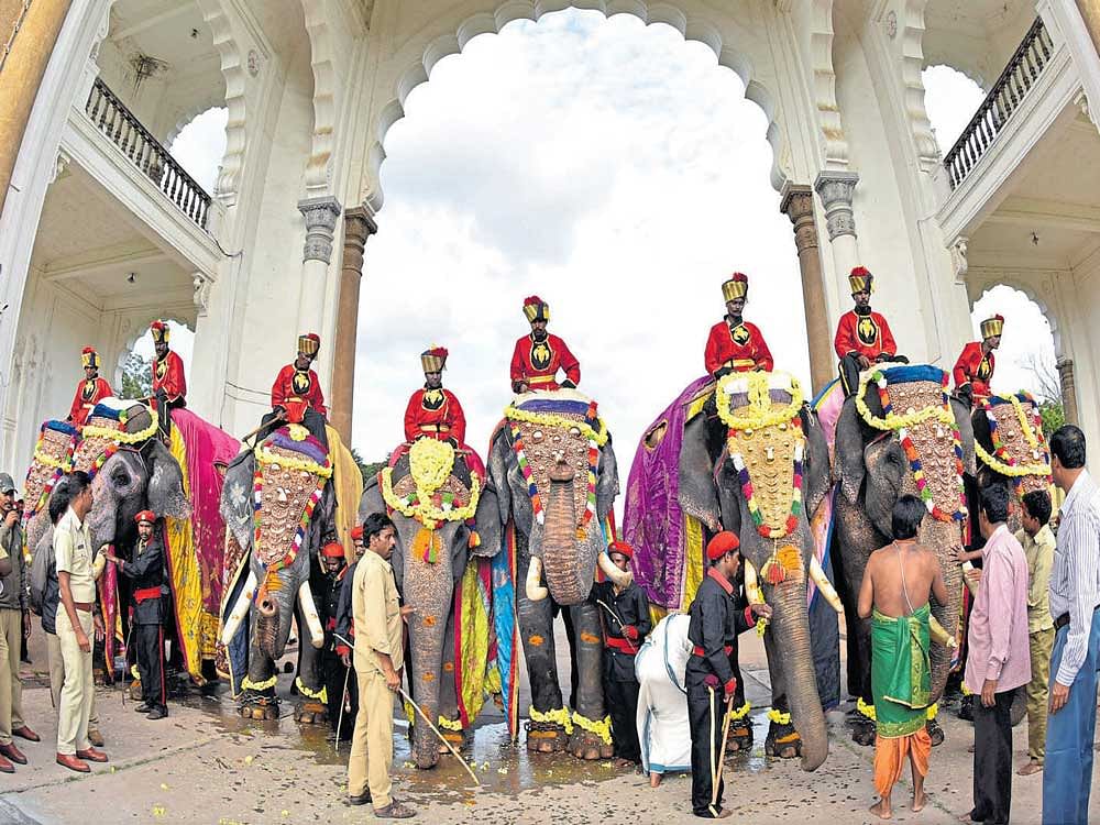The royalty worshipped arms and ammunition on the Ayudha Puja day. Wrestling competition became an integral part of Dasara celebrations. The entire city soaked in the festive atmosphere with commoners and the royalty participating in it enthusiastically.  File image