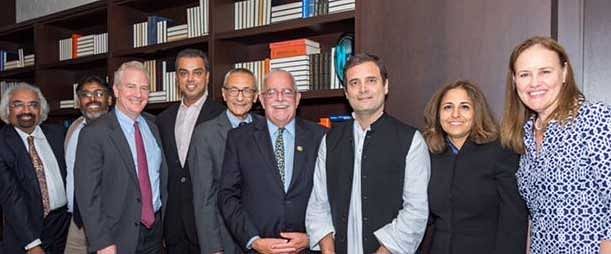Gandhi, who is in the US on a two-week-long tour, held a a series of meetings, including a roundtable with eminent Indian /South Asia experts hosted by the Center for American Progress (CAP), a Democratic-leaning think tank. Picture courtesy Twitter