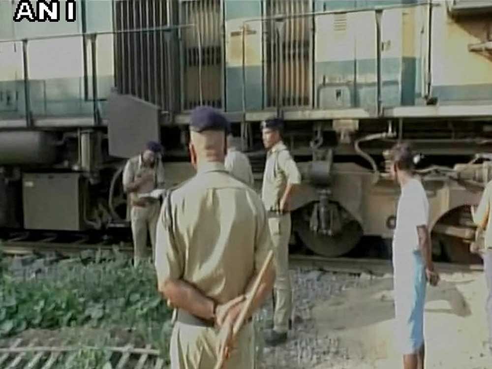 The spokesperson said the services on that route were held up for the second time when the engineers attended to the tracks this morning. Image courtesy ANI/Twitter