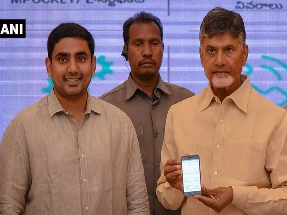 Chief Minister N Chandrababu Naidu launched the App at the two-day conference of district Collectors here today. Image courtesy ANI/Twitter