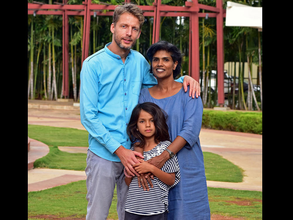 Expat Martin and family at Dollars Colony in Bengaluru. Photo by S K Dinesh
