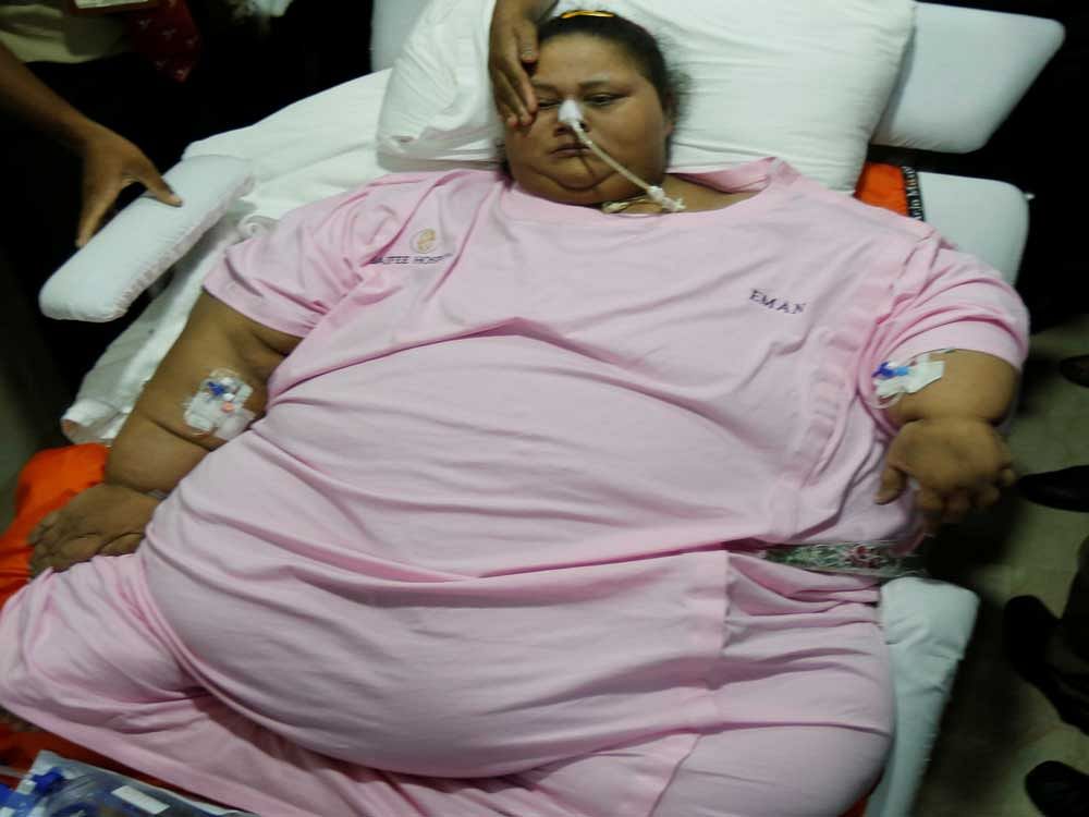 The 37-year-old weighed roughly 500 kilograms when she arrived in India in February, but had lost an astonishing 323 kilogrammes since undergoing a series of medical procedures. File photo