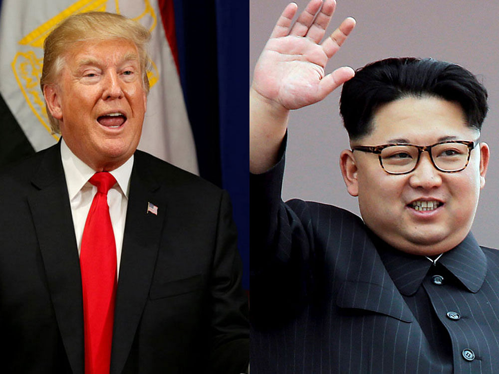 U.S. President Donald Trump and  North Korean leader Kim Jong-Un. File Photo
