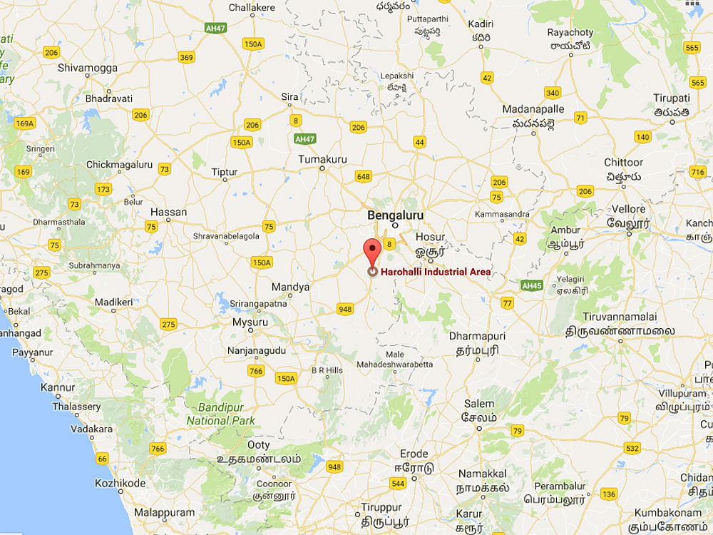 The Karnataka Industrial Areas Development Board (KIADB)'s proposal is to build a multi-product industrial park in about 904.86 hectares. Screengrab.
