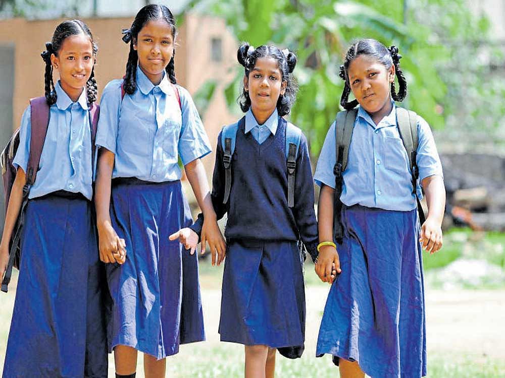 Girl children continue to face discrimination in terms of quality of education. DH file photo for representation.