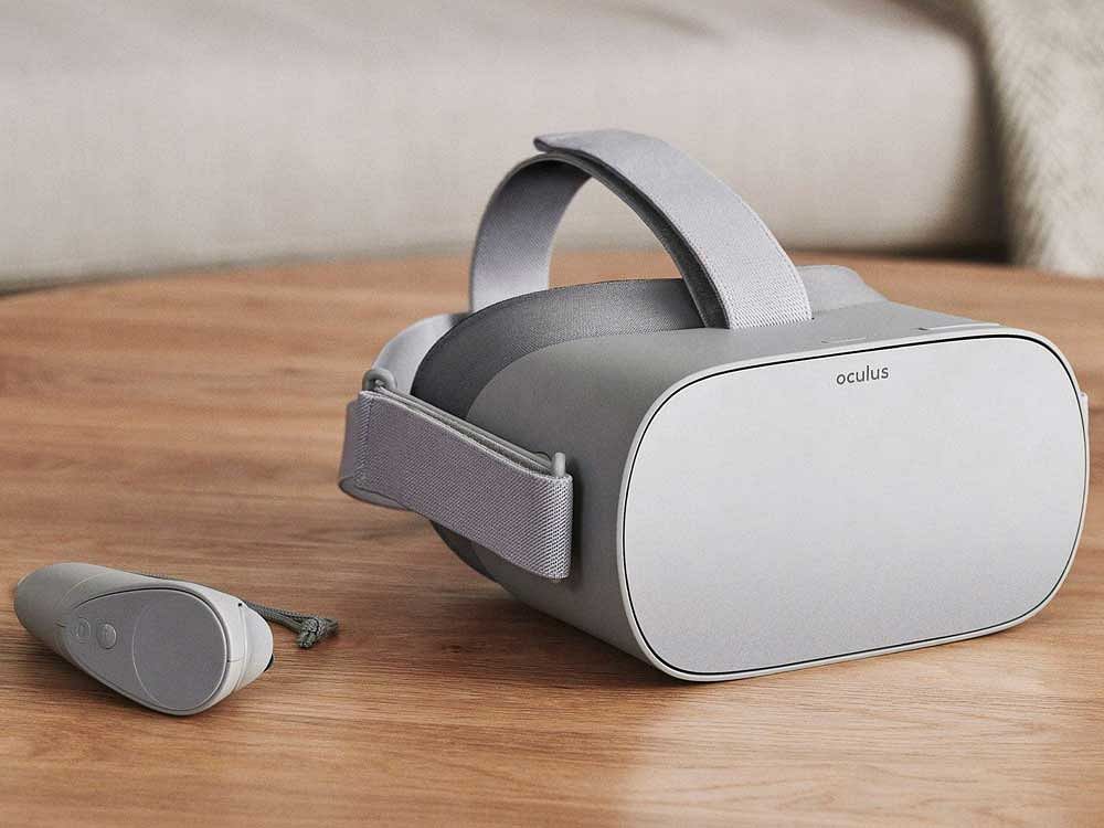 The Oculus Go is billed as simpler than the Rift, which went on sale last year, or the Vive system made by HTC Corp (2498.TW). Both of those require desktop computers to operate. Image courtesy Twitter/@RickKing16
