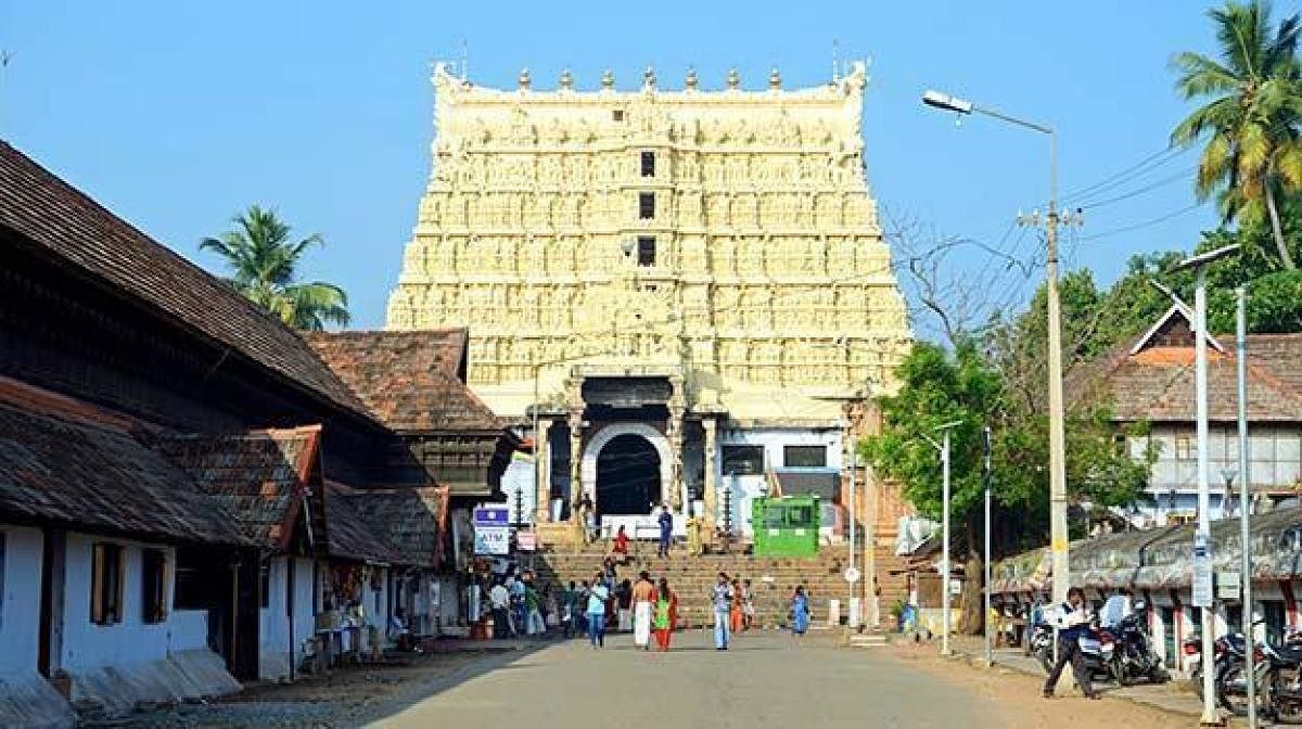 A view of the Padmanabhaswamy Temple in Thiruvananthapuram.