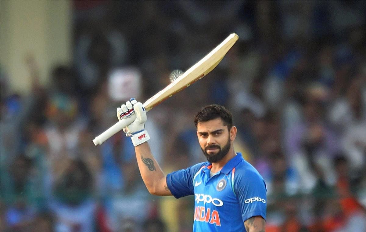 In his 202nd match, Kohli became the 19th batsman to breach the 9,000-run mark, making him the fastest to get there surpassing AB de Villiers as he also moved back to the top of ICC rankings. PTI Photo
