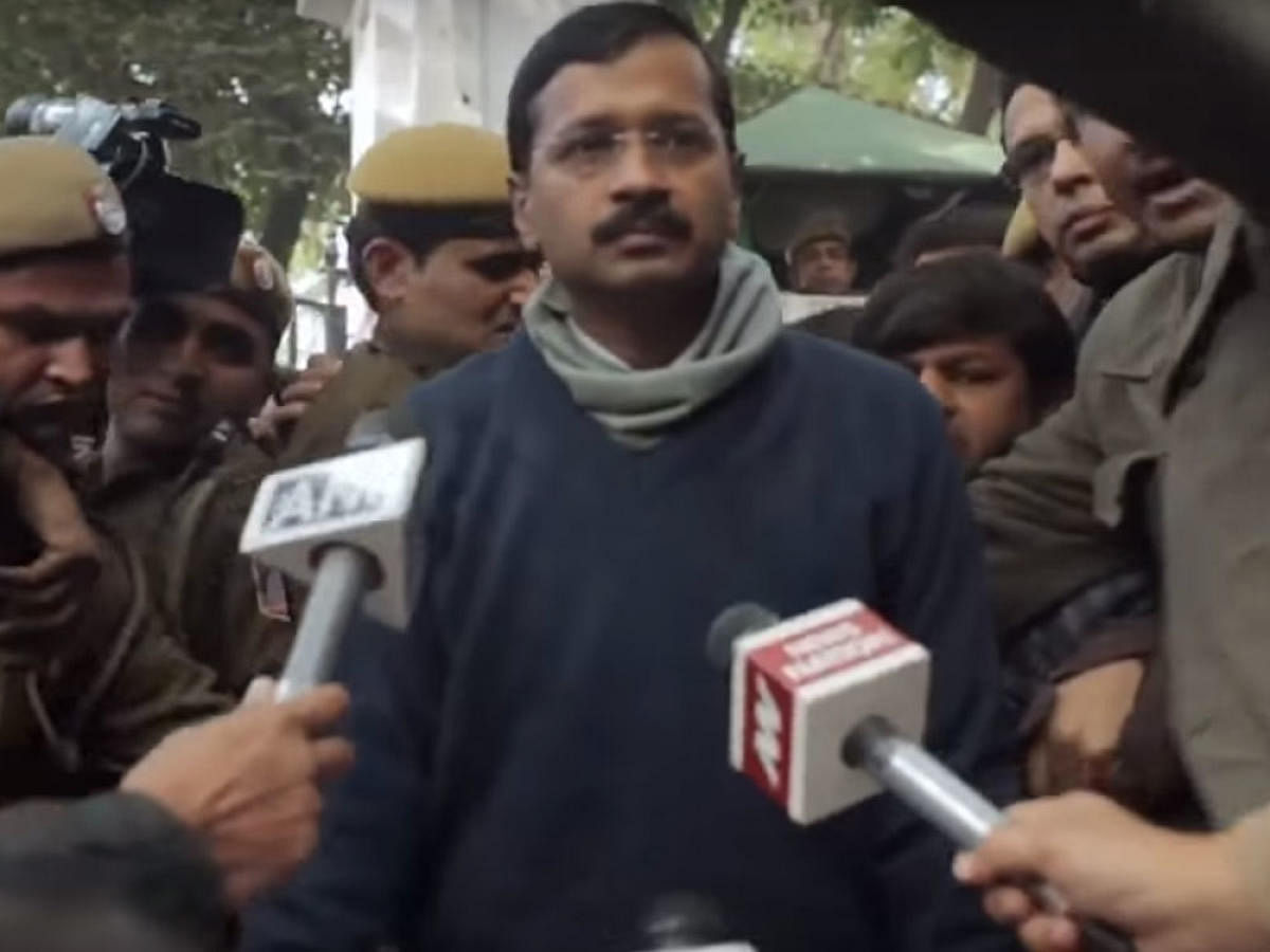 Arvind Kejriwal from a still from 'An Insignificant Man'.