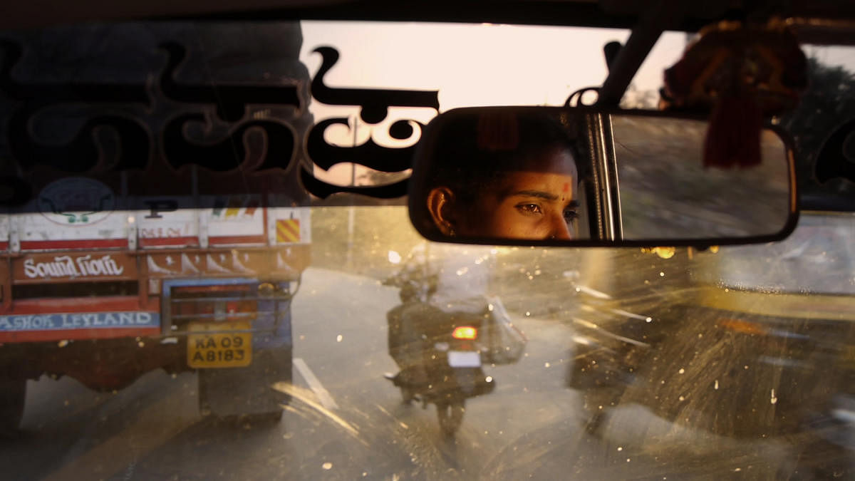 A still from 'Driving with Selvi'.