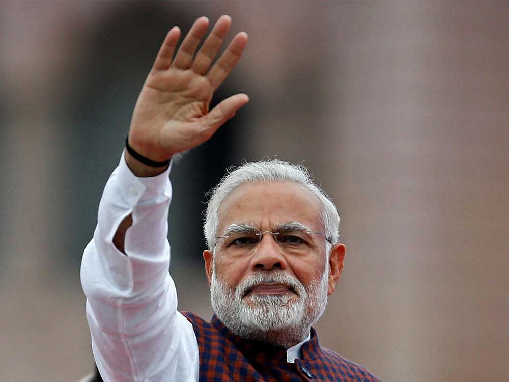 Narendra Modi will be addressing a rally in Mysuru's Maharaja College Grounds on February 19. Reuters file photo.
