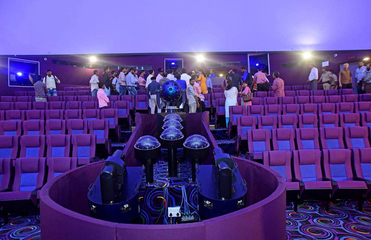 A view of the state-of-the-art 3D Hybrid Planetarium at Pilikula.