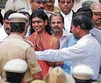 Before the law: Nithyananda being brought to a court in Ramanagara. dh photo