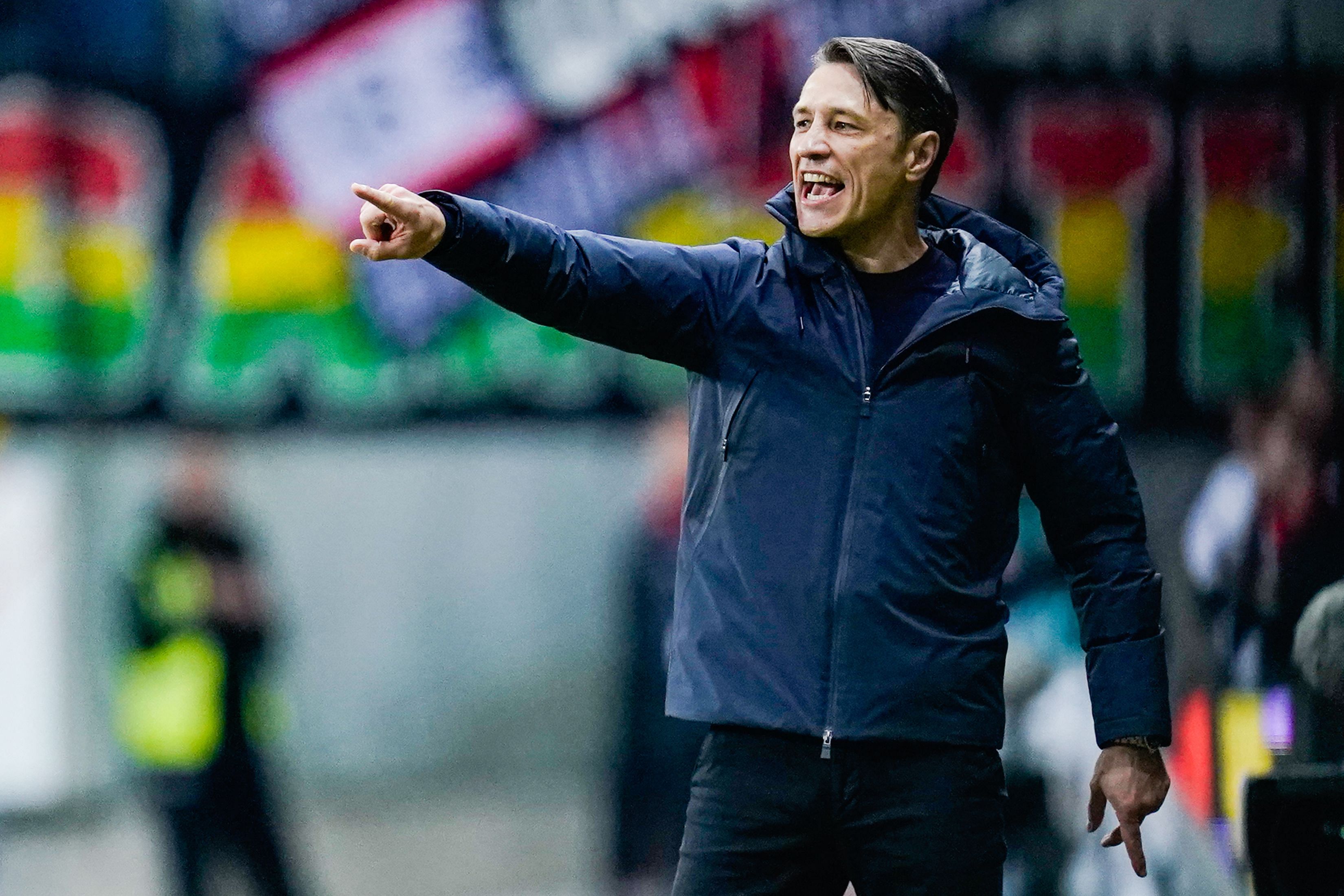 Bayern Munich's Croatian headcoach Niko Kovac reacts during the German first division Bundesliga football match between Eintracht Frankfurt and FC Bayern Munich on November 2, 2019 in Frankfurt am Main, western Germany. (AFP Photo)