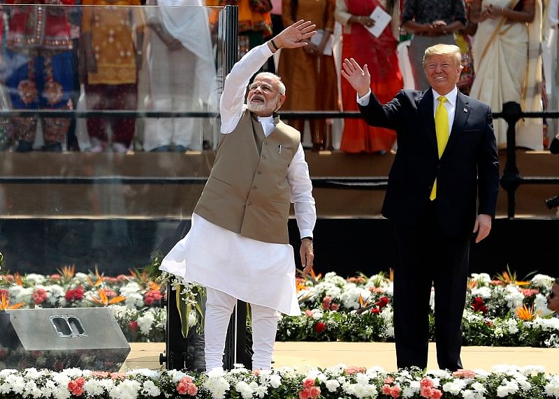 US President Donald Trump and Indian Prime Minister Narendra Modi. (PTI Photo)