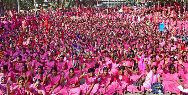 The Accredited Social Health Activists (Asha workers) have refused to return to work even as several health schemes and surveys that they collect the basic data for hang in balance. (DH Photo/Ranju P)