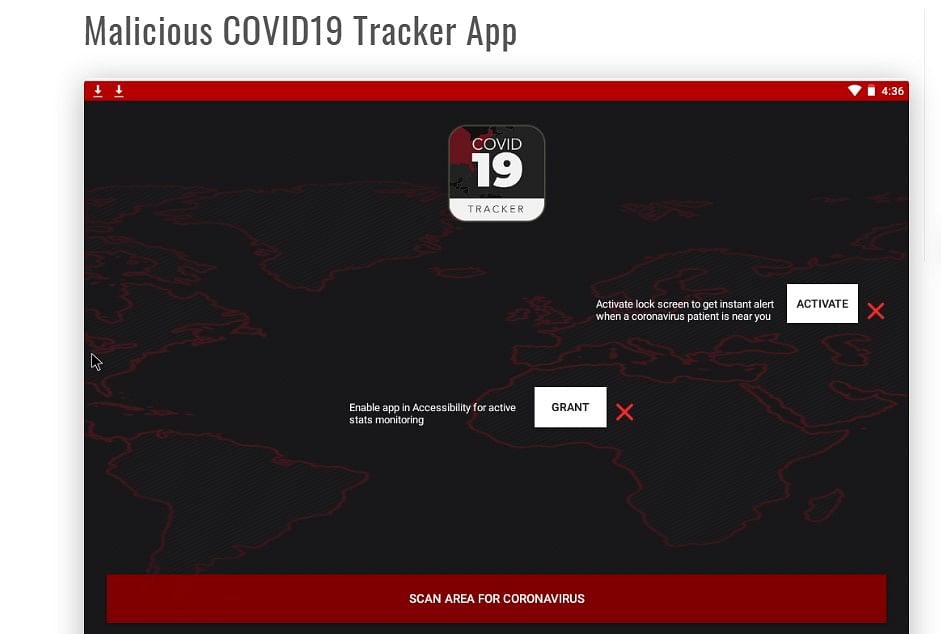 Beware of CovidLock ransomware in the web (Credit: Domain Tools)