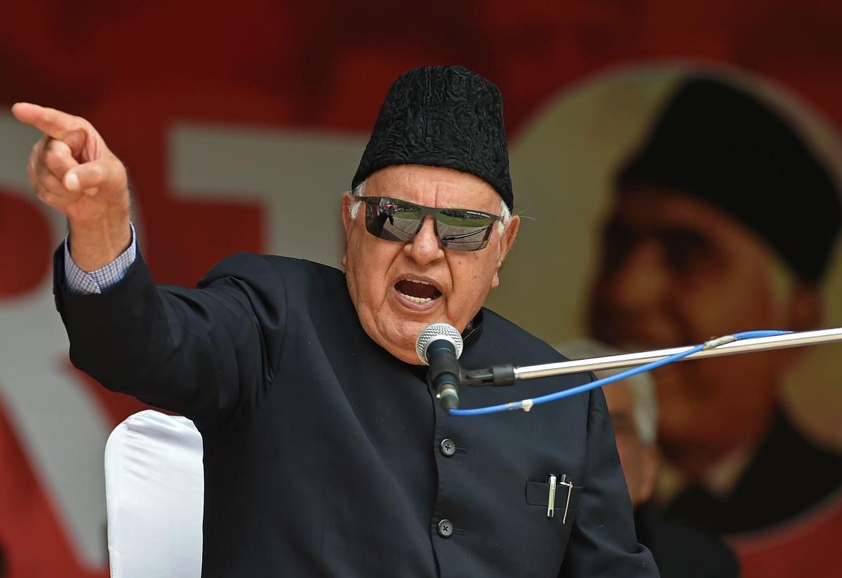 National Conference president and former Jammu and Kashmir chief minister Farooq Abdullah. AFP file photo