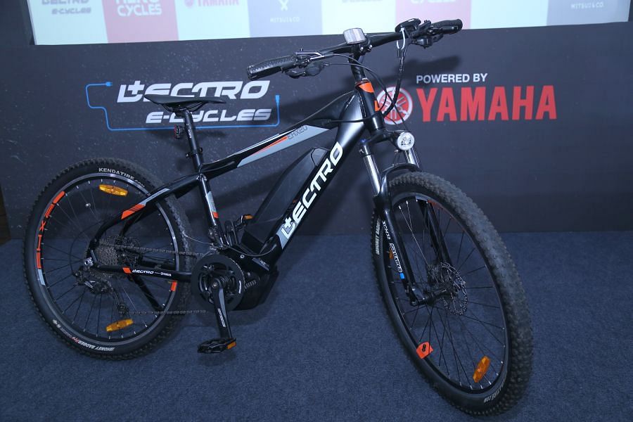 Hero Cycles Ltd., in partnership with Yamaha Motor Co. Ltd. and Mitsui Co. Ltd., launched the Lectro EHX20 electric bicycle in Bengaluru. (DH Photo)