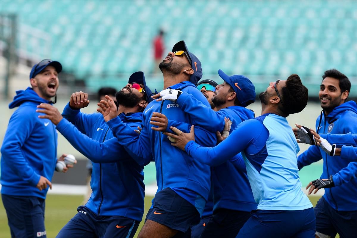 Indian cricketers attend a practice session (AFP File Photo)