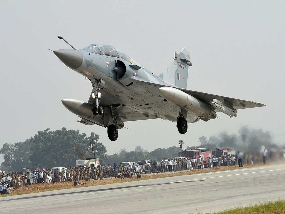 It was for the first time, India participates in a tri-services exercise with a foreign country with a large scale participation by the Navy, the Army and the Air Force.  File photo