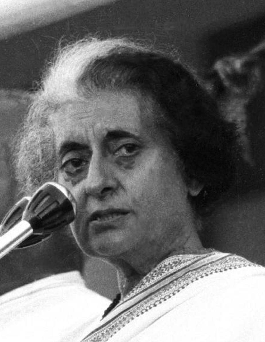 Former Prime Minister Indira Gandhi. (DH file photo)