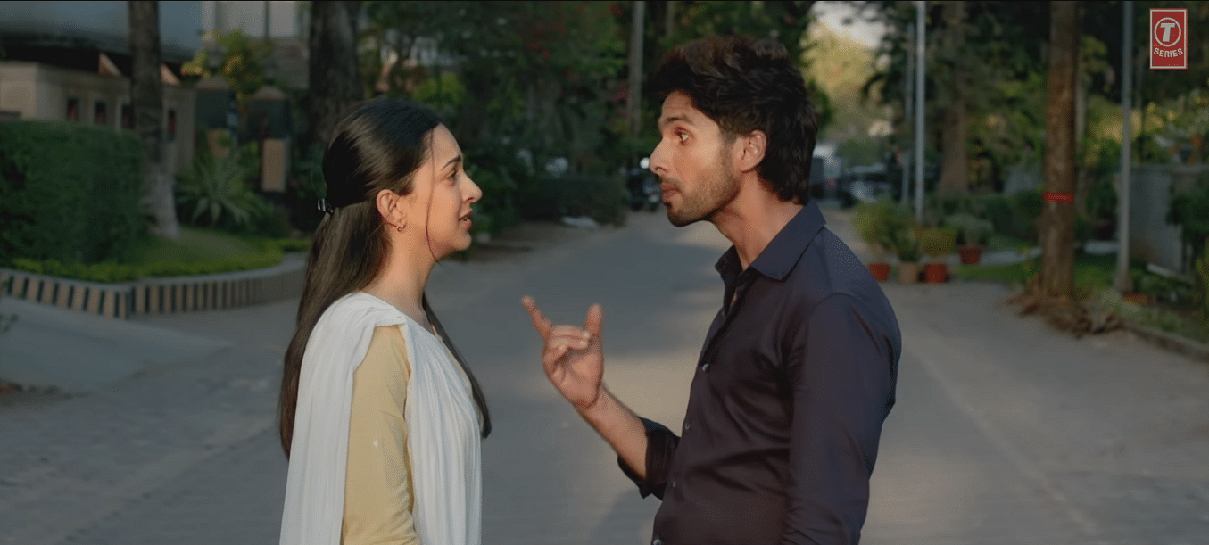 Kiara Advani and Shahid Kapoor in ‘Kabir Singh’. There is an outrage on social media for ‘glorification’ of a disturbing relationship.