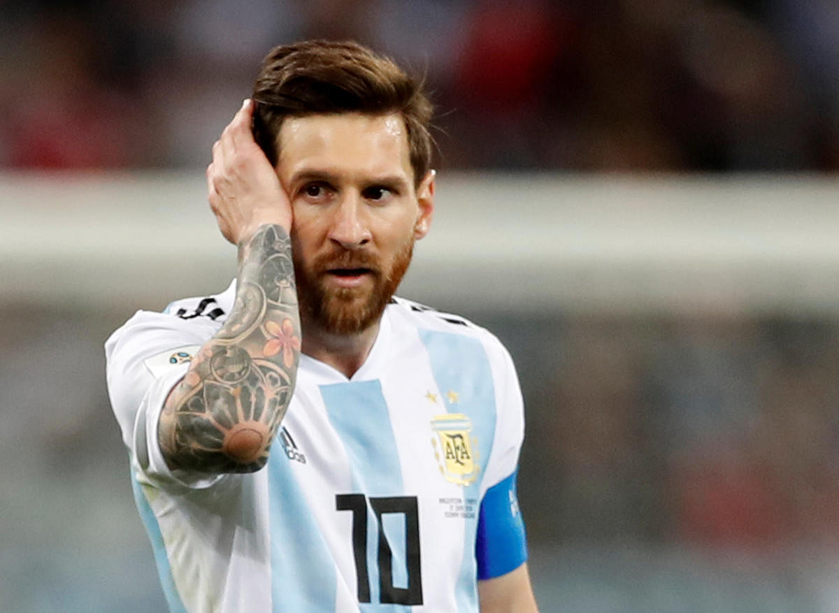 Messi's first goal of the tournament got the two-time winners off to a perfect start in Saint Petersburg, but Victor Moses's 51st-minute penalty had Jorge Sampaoli's men heading for a humiliating group stage exit until Rojo's late intervention. (Reuters Photo)