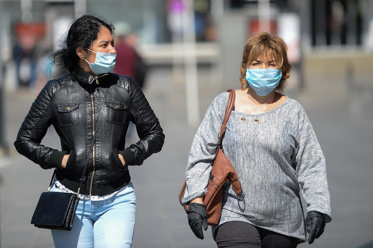 Women wear protective face masks during the coronavirus disease (COVID-19) outbreak, in central station of Luxembourg, April 20, 2020. Credit: Reuters Photo
