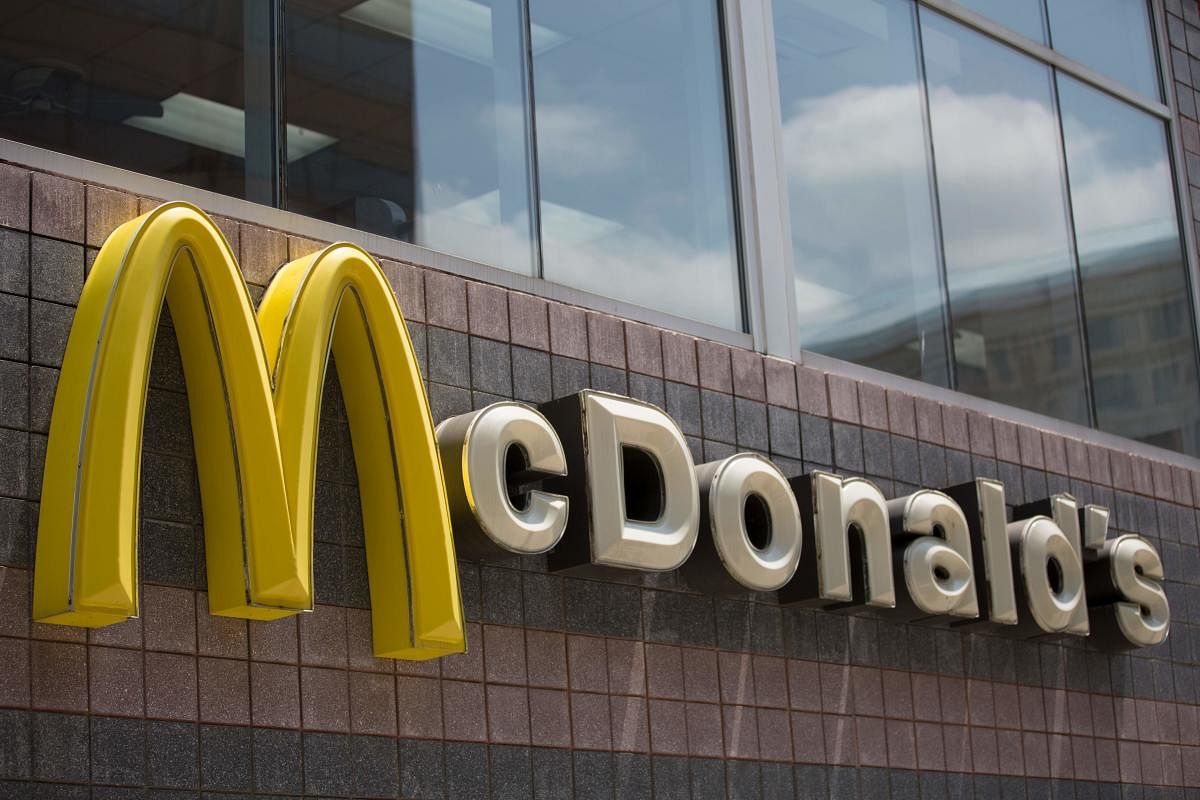 McDonald's logo is seen outside a restaurant (AFP Photo)
