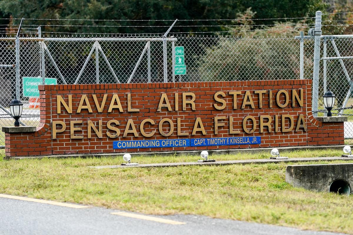 Pensacola Naval Air Station following a shooting (AFP Photo)