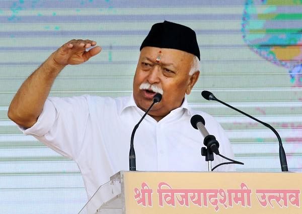 Rashtriya Swayamsevak Sangh (RSS) chief Mohan Bhagwat. (PTI photo)