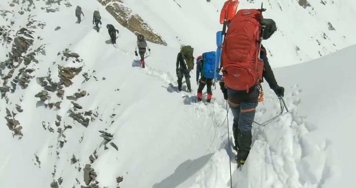 The ITBP on Monday released a video clip showing the 'last moments' of the eight mountaineers killed on way to the Nanda Devi East Peak peak in Uttarakhand in May. (Video grab/ ITBP)